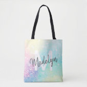 グリッターカラフルグラマかわいらしラス トートバッグ (正面)