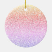 グリッターカラフルファミリー写真 |明メリーるい セラミックオーナメント (裏面)