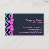 グリッターカラフルブラックのジグザグ山形パターン2 名刺 (裏面)