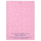 グリッターカラフルブルーシェブロンピンクダマスク クリップボード (裏面)