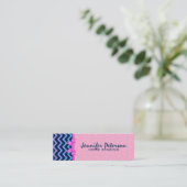 グリッターカラフルブルーシボロンピンクダンカスパー2a スキニー名刺 (スタンド正面)