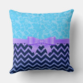 グリッターカラフルブルーシボロンブルーダンガス クッション (裏面)