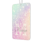 グリッターカラフルモノグガーリーパーソナライズされたラム カーエアーフレッシュナー (左)