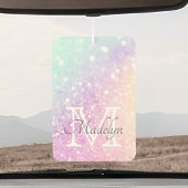 グリッターカラフルモノグガーリーパーソナライズされたラム カーエアーフレッシュナー