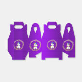 グリッターカラフルユニコーンパープル誕生日 フェイバーボックス (折り畳みなし)