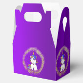 グリッターカラフルユニコーンパープル誕生日 フェイバーボックス (オープン)