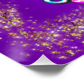 グリッターカラフルユニコーンパープル ポスター (コーナー)