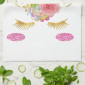 グリッターカラフルユニコーン キッチンタオル (折り畳み)