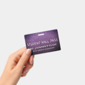 グリッターカラフル新学期学生ホールパス バッジ (手持ち)