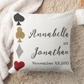 グリッターカードゲームラスベガス結婚カジノ クッション (ブランケット)