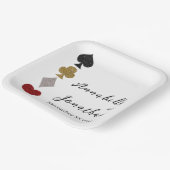 グリッターカードゲームラスベガス結婚カジノ ペーパープレート (傾斜あり)