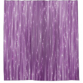 グリッターガラス:明るいピンクの輝き シャワーカーテン (正面)