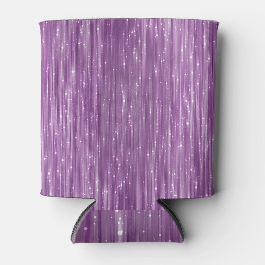 グリッターガラス：明るいピンクの輝き 缶クーラー (正面)