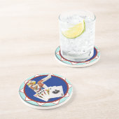 グリッターガルッチサリートランプのポーカーチップ コースター (側面)