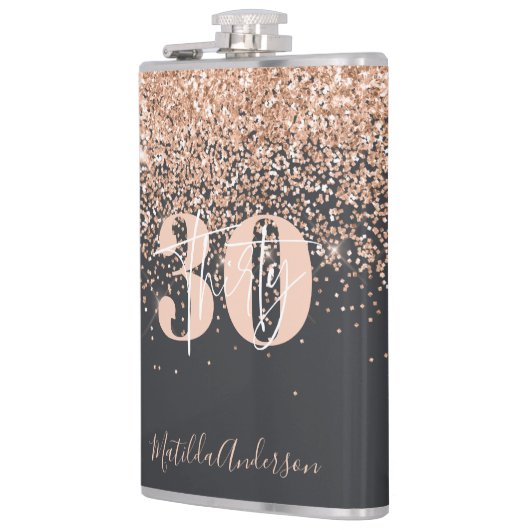 グリッターガーリーのモダン30歳の誕生日  フラスク (左)