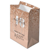 グリッターガーリーの18歳モダン誕生パーティー  ミディアムペーパーバッグ (正面アングル)