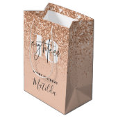 グリッターガーリーの18歳モダン誕生パーティー  ミディアムペーパーバッグ (裏面アングル)