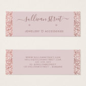 グリッターガーリードリップイヤリングジュエリー表示カード (正面&裏面)