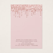 グリッターガーリードリップヘアクリップジュエリー表示カード (裏面)