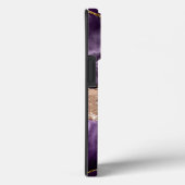 グリッターガーリーパープルアゲート&バラ金ゴールド スタイリッシュ Case-Mate iPhoneケース (裏面 / 右)