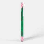 グリッターガーリーピンクグリーンドリップモノグラム追加の名前 SAMSUNG GALAXYケース (右側面)