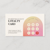 グリッターガーリー美しいネイルサロンロイヤリティカード 名刺 (正面)