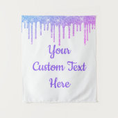 グリッターガーリー誕生日パーティー写真ブース背景 タペストリー (正面)