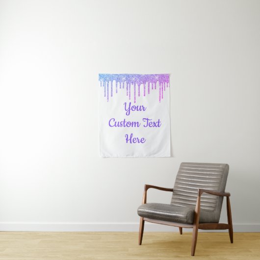 グリッターガーリー誕生日パーティー写真ブース背景 タペストリー (インサイチュ)