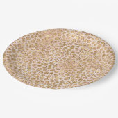 グリッターガーリー金ゴールド桃豹紋 ペーパープレート (アングル)