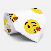 グリッターキス絵文字メンズネックタイ ネクタイ (ロール)