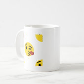 グリッターキス絵文字 コーヒーマグカップ (正面左)