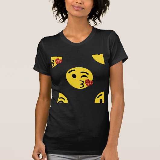 グリッターキス絵文字 Tシャツ (正面)