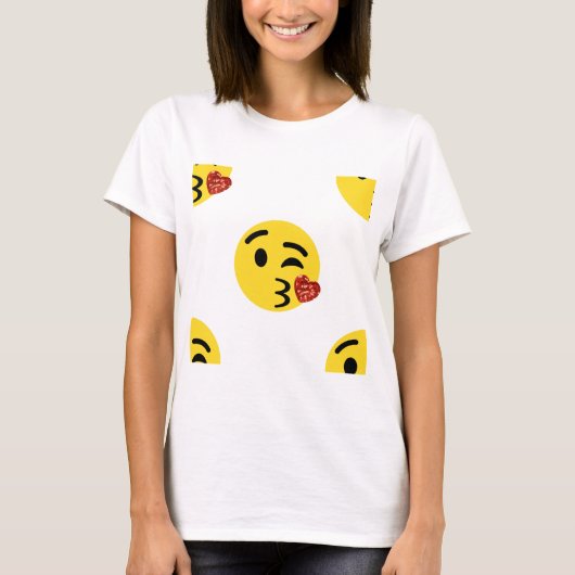 グリッターキス絵文字 Tシャツ (正面)