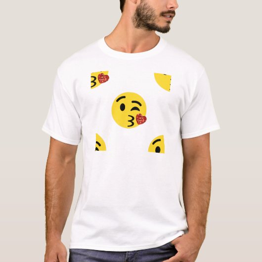 グリッターキス絵文字 Tシャツ (正面)