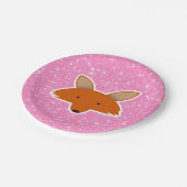 グリッターキツネ ペーパープレート (アングル)