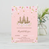 グリッターキャッスルスターフラワーベビーシャワー 招待状 (スタンド正面)