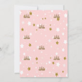 グリッターキャッスルスターフラワーベビーシャワー 招待状 (裏面)