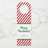 グリッターキャンディストライプのー会社 ボトルネックタグ (正面)