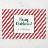 グリッターキャンディストライプのー会社 リキュールボトルラベル (シングルラベル)