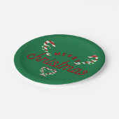 グリッターキャンディーキャン ペーパープレート (アングル)