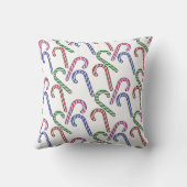 グリッターキャンディーケーン模様 クッション (裏面)