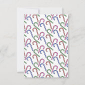 グリッターキャンディーケーン模様 サンキューカード (正面)