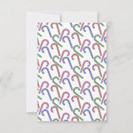 グリッターキャンディーケーン模様 サンキューカード