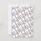 グリッターキャンディーケーン模様 サンキューカード (裏面)