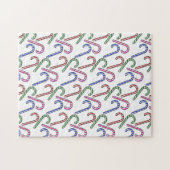 グリッターキャンディーケーン模様 ジグソーパズル (横)