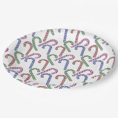 グリッターキャンディーケーン模様 ペーパープレート (アングル)