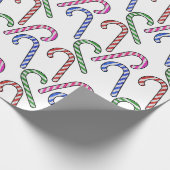 グリッターキャンディーケーン模様 ラッピングペーパー (角)