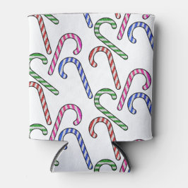 グリッターキャンディーケーン模様 缶クーラー