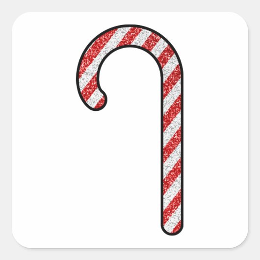 グリッターキャンディーケーン スクエアシール (正面)