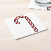 グリッターキャンディーケーン スクエアペーパーコースター (アングル)